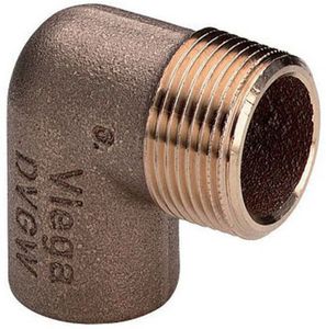 Угольник бронзовый под пайку Viega НР с наружной резьбой 90° (серия 94092G)