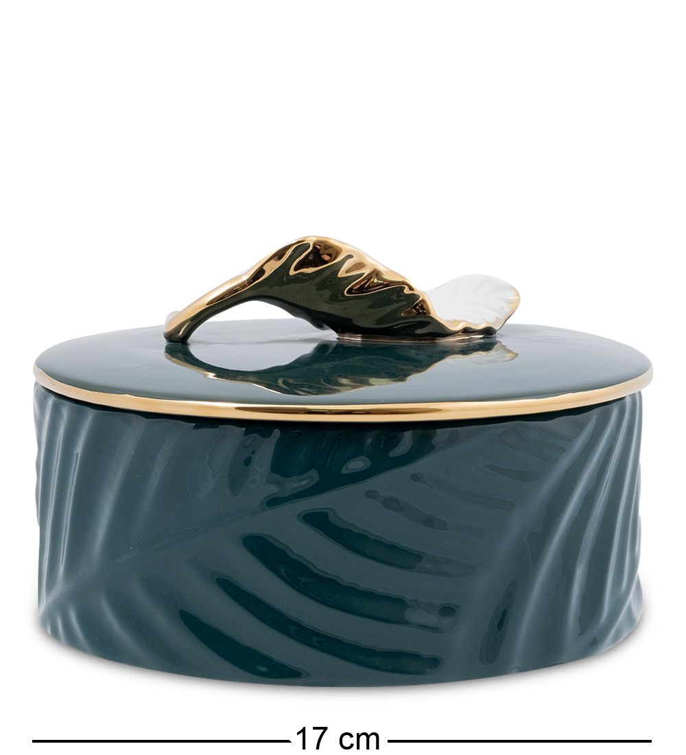 OS-181/2 Декоративная ваза с крышкой Коллекция «Листья»