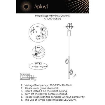 Подвесной светильник 14W 3500K APL.074.06.02 латунь Tereze Aployt