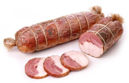 Рулет "Аппетитный" копчено-вареный из мяса птицы Брестский МК