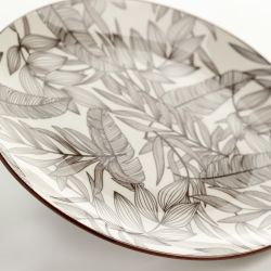 Тарелка White Fox WF-TRD23 обеденная фарфор Тропики D 23 см | White Fox