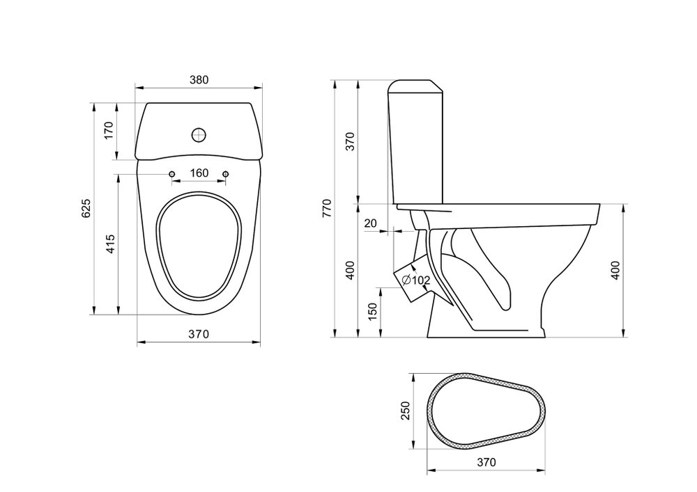 Унитаз-компакт Santeri Вест белый