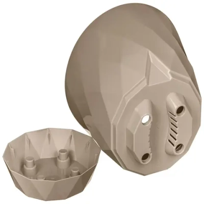 Горшок для цветов пластиковый 4,5л d-22см «Laurel» с поддоном бежевый