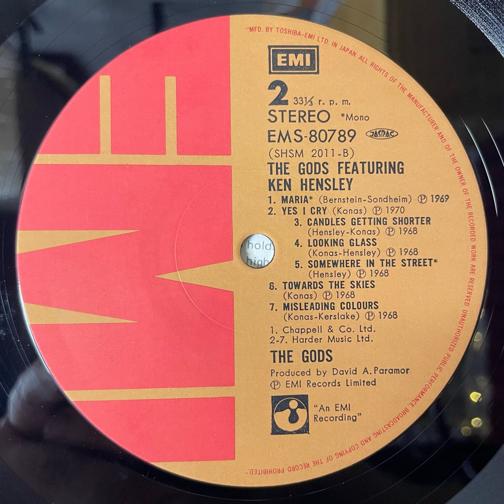 Винтажная виниловая пластинка LP The Gods Featuring Ken Hensley (Japan 1976) (No Obi)
