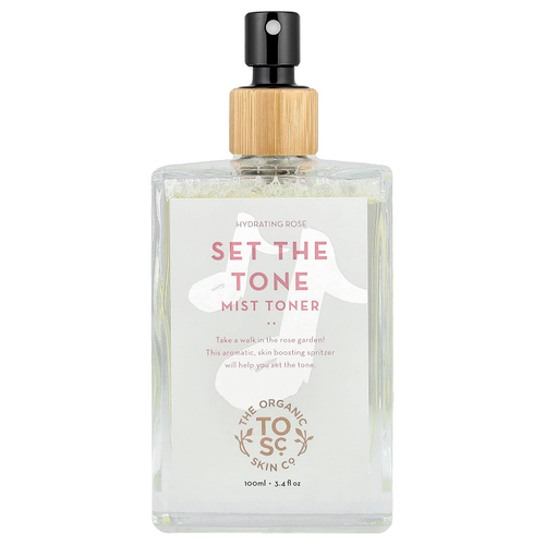The Organic Skin Co., Set The Tone, тоник-спрей для всех типов кожи, увлажняющий розовый, 100 мл (3,4 жидк. унции)