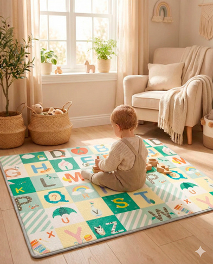 Детский развивающий игровой коврик с алфавитом, 177х146см E0120_HP