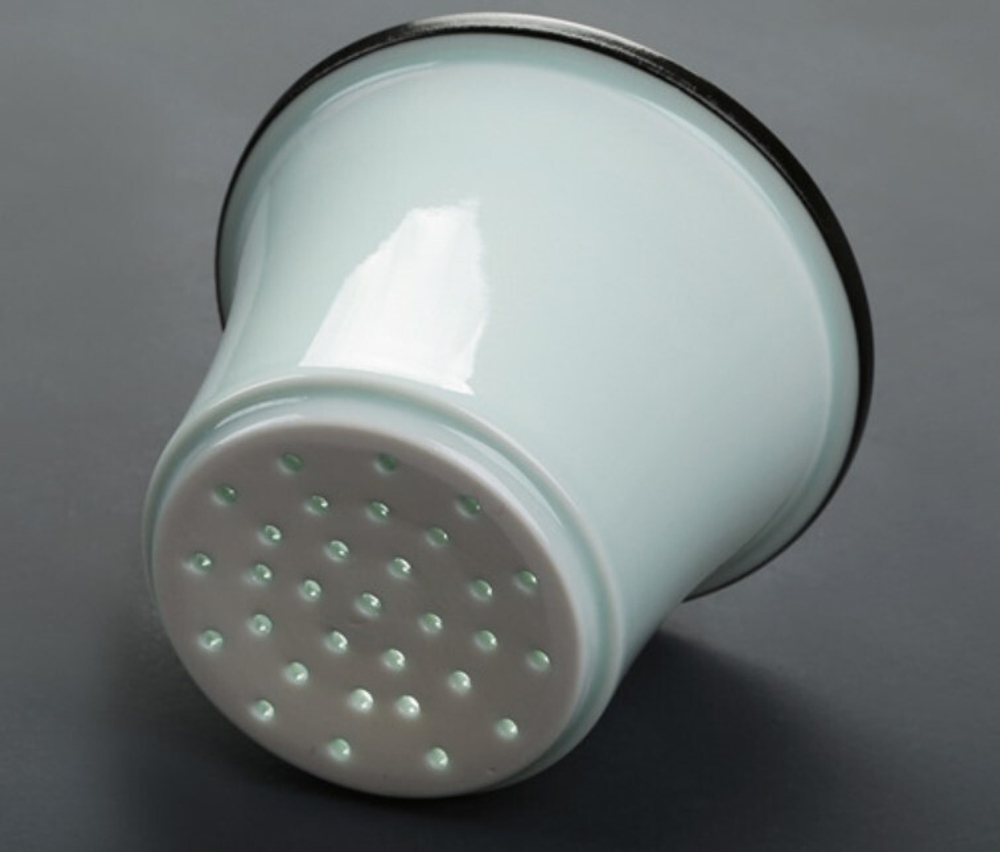 266053 Кружка ЯИЧНАЯ СКОРЛУПА с крышкой, высокая 12,7*12см 420 мл, фарфор черный