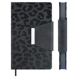 Ежедневник недатированный ESCALADA, А5, 160 л., арт. 70666/ 15 ВИНЧЕНЦО СЕРЫЙ (кожзам: 125x211 мм, твёрдый переплёт, материал обложки: искусственная кожа "Винченцо"; способ крепления блока: ниткошвейный; декор: блинтовое тиснение, металлический шильд