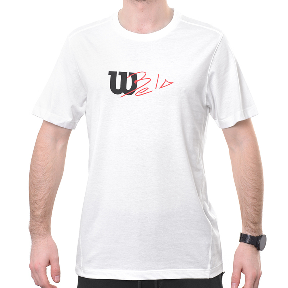 Мужская теннисная футболка Wilson Graphic T-Shirt - белый