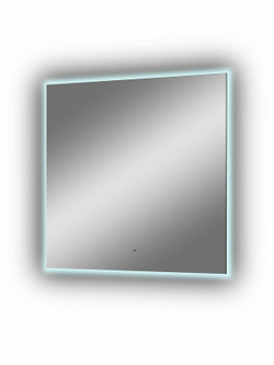 Зеркало "Trezhe Led" 1000х1000 с бесконтактным сенсором, холодная подсветка