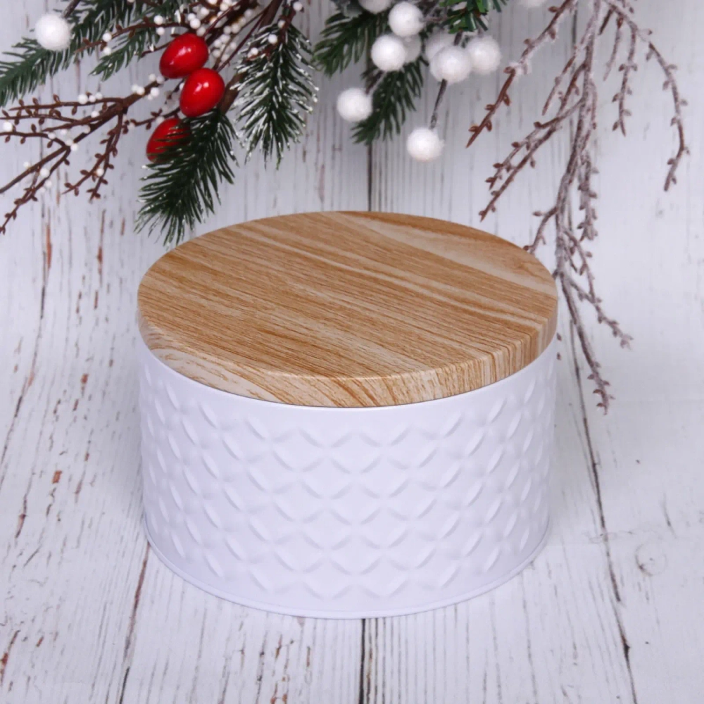 Банка жестяная «Kitchen romance» 800мл 13,5*7,5cм, белая