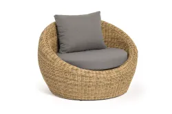 "Барселона" кресло из искусственного ротанга, цвет соломенный