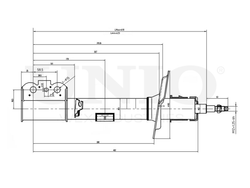 Амортизатор газовый передней подвески правый UNIO SAB-10390