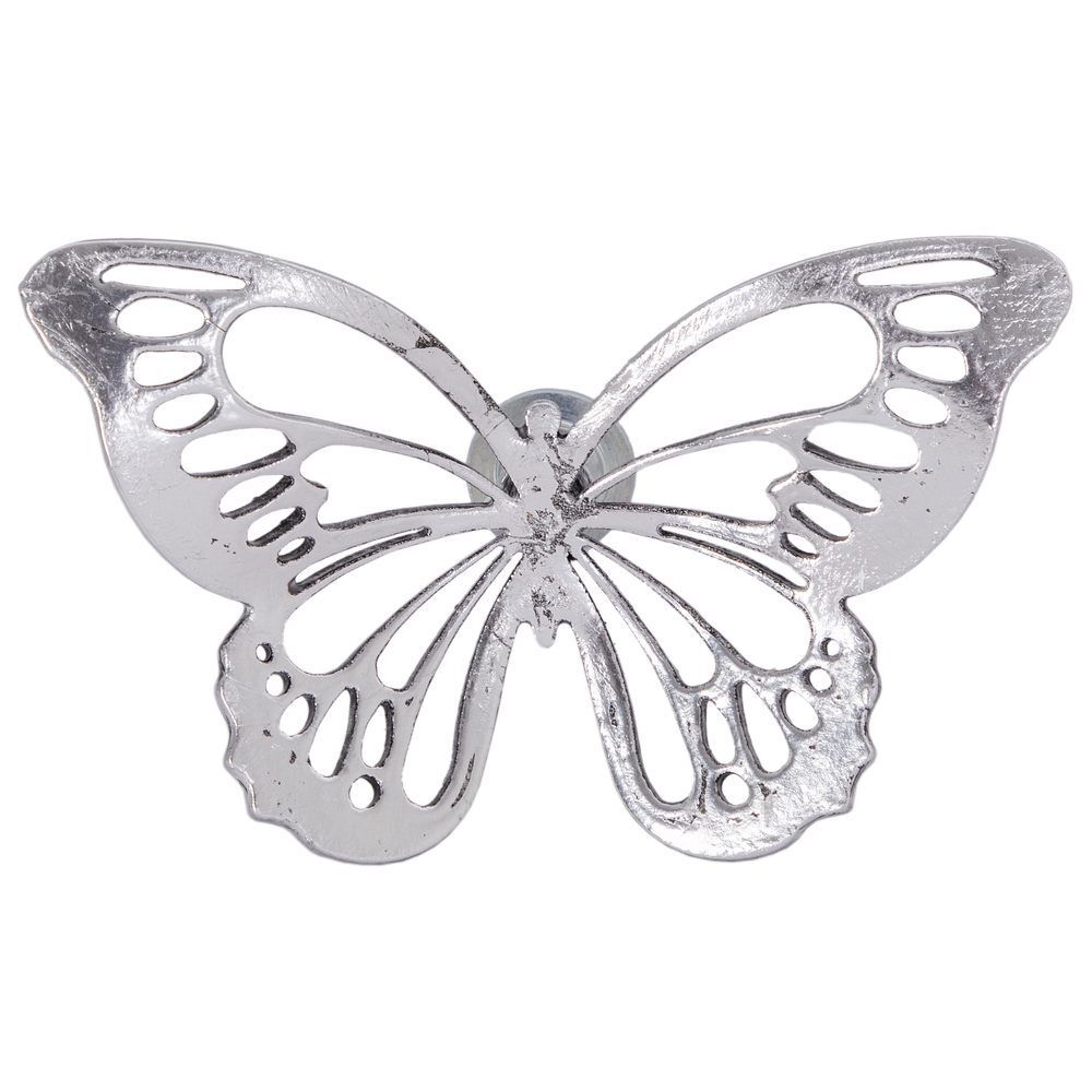 Ручка мебельная Бабочки 90 Античное серебро