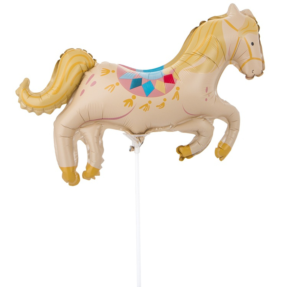 Шар Фольгированный Лошадь цирковая (Желтый)