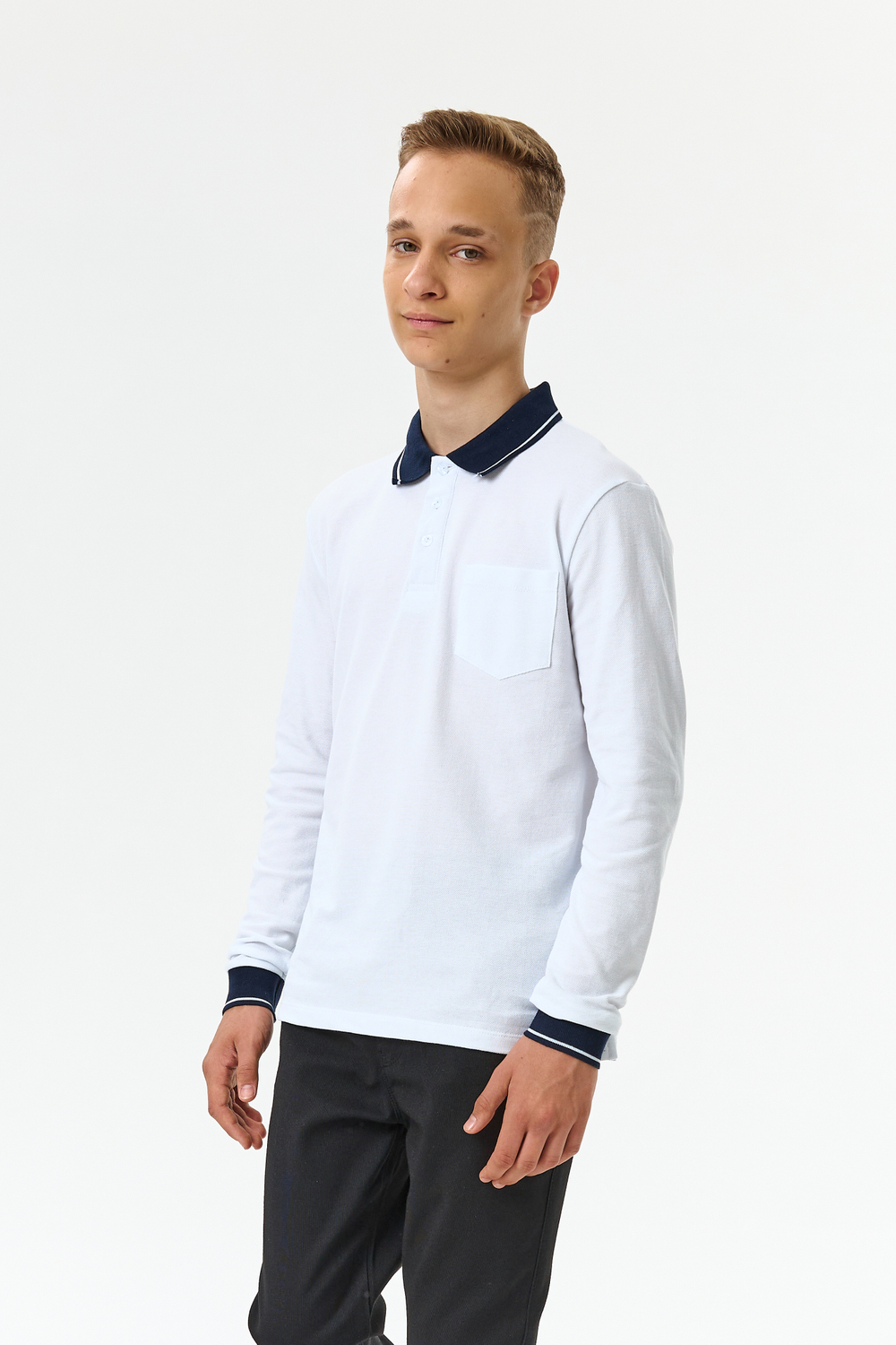 Поло с длинный рукав (с липучкой для шеврона)