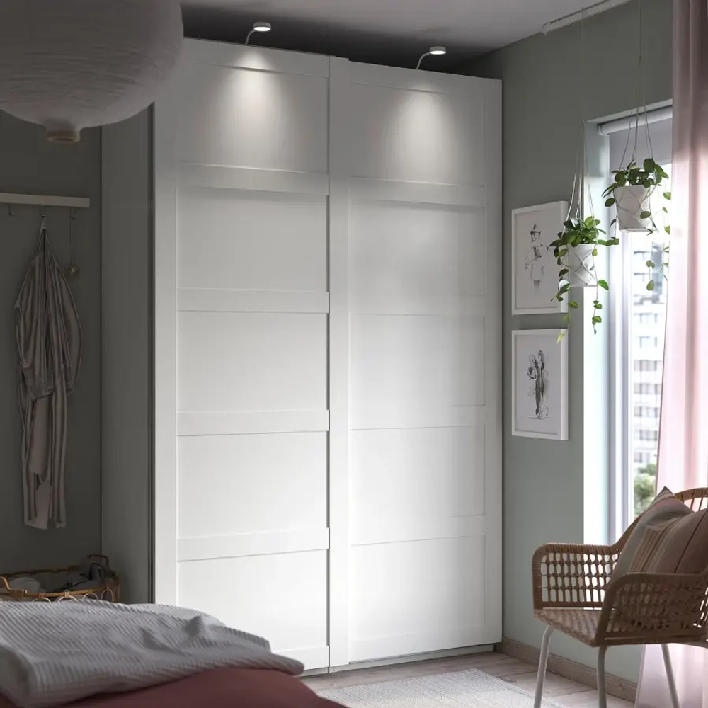 Шкаф-купе - IKEA PAX/BERGSBO/ ПАКС/БЕРГСБУ ИКЕА, 150x66x236 см, белый