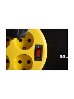 Силовой удлинитель на катушке Inforce 4 гнезда, с/з ПВС 3х1,5 16A 30м IP44 GRANITE ZG 09-15-05