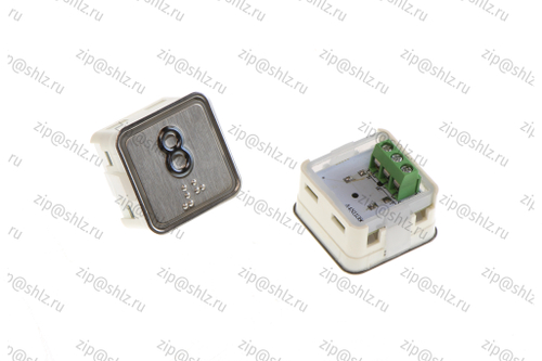 Кнопка (кнопочный модуль) KA302-D-R "8 этаж", квадратная, динамическая красная подсветка, Брайль