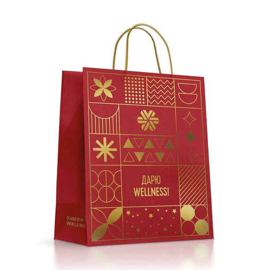 Пакет подарочный «Дарю Wellness» (красный)