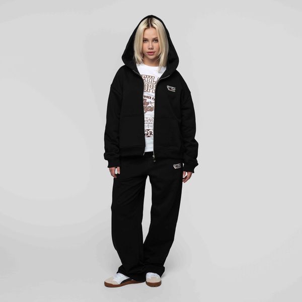 Худи Zip Gear Oversized черное - фото 2