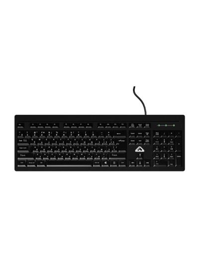 БЕШТАУ Клавиатура проводная КЛ104РУ 104 клавиши, USB, 1,8м, Цвет русской/латинской раскладки (Белый/Белый) черный МИНПРОМТОРГ (МПТ)