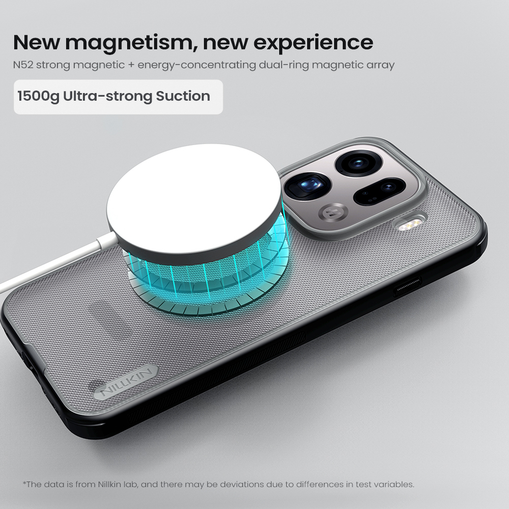 Чехол тонированный c MagSafe для OPPO Find X9 Pro, серия Super Frosted Shield Pro Magnetic (Clear version) от Nillkin