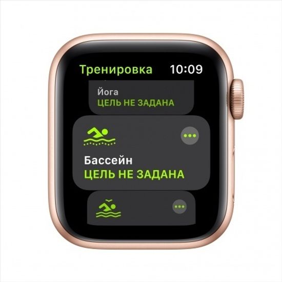 Apple Watch SE, 44 мм, корпус из алюминия золотого цвета, спортивный ремешок цвета «розовый песок»
