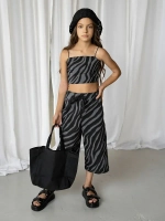 Костюм для девочки на лето с кюлотами