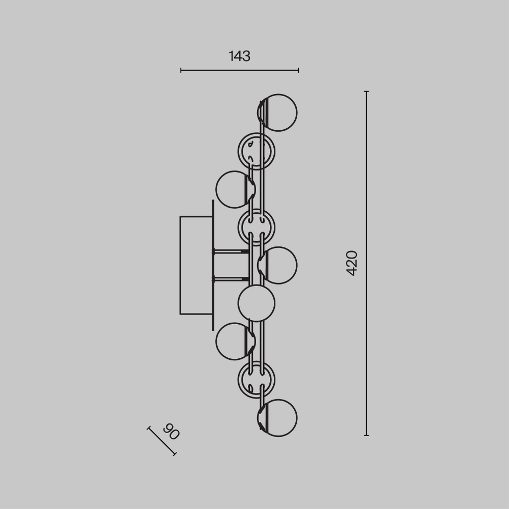 Настенный светильник (бра) Maytoni MOD081WL-L13G3K