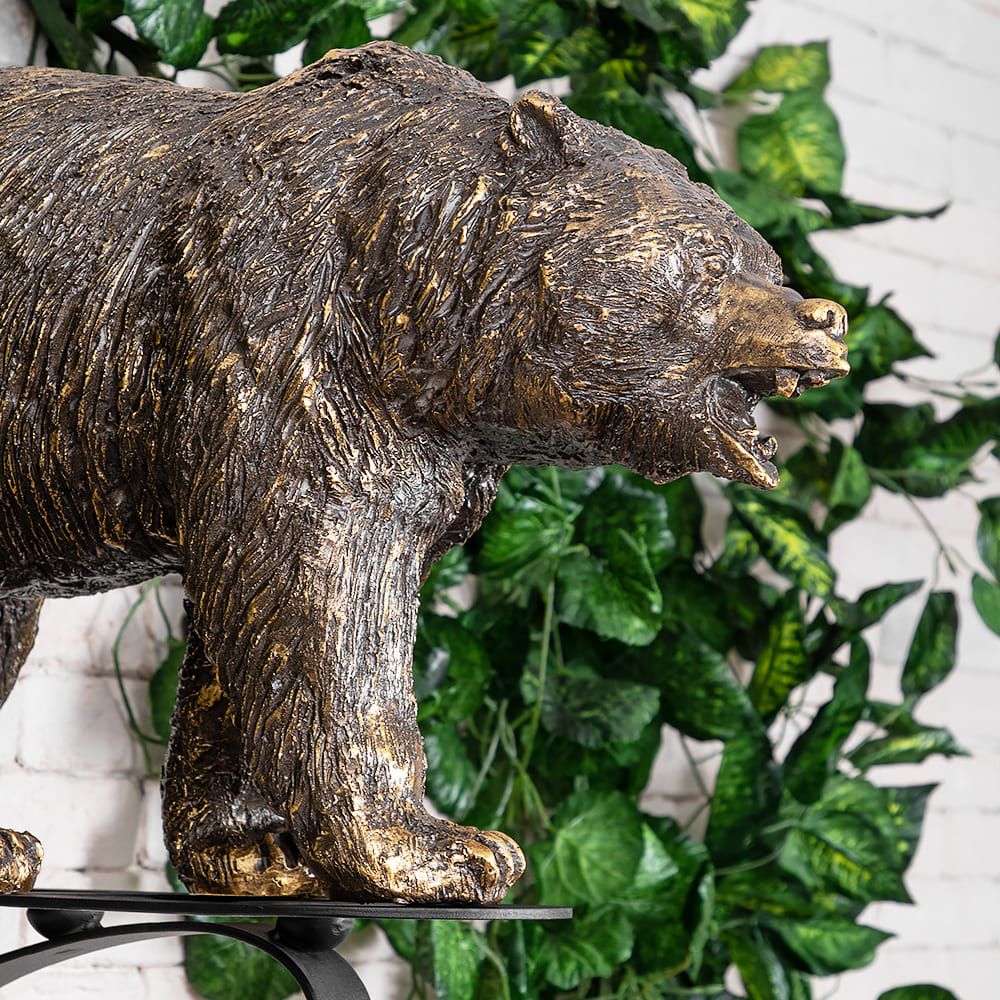 Кронштейн для цветов Медведь Велес Бронза