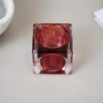 Подсвечник «ICE» 5*5 см, Розовый темный