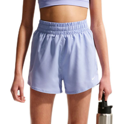 Шорты для девочки теннисные Nike Kids Dri-Fit One High-Waisted Woven Training - light thistle/white
