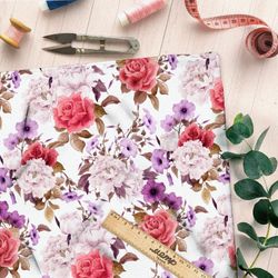 Ткань ниагара контрастные букеты роз