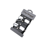 Черно-белые кожаные наручники (Цвет: черный с белым)