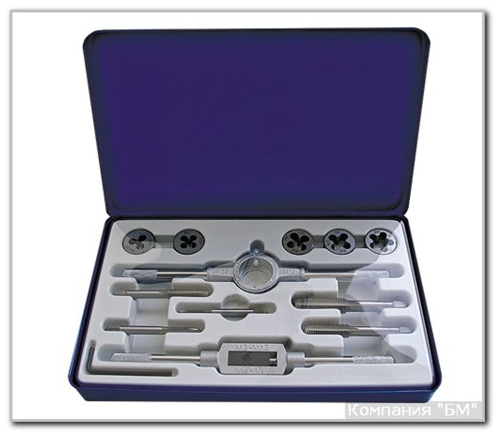 Набор резьбонар. 14 пр. металл. футл. БМ
