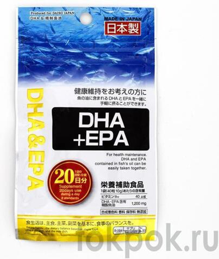 Пищевая добавка "DHA+EPA" Daiso Japan, 40 таб.