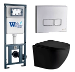 Унитаз с инсталляцией WeltWasser MARBERG 410 + MERZBACH 043 MT-BL + MAR 410 SE