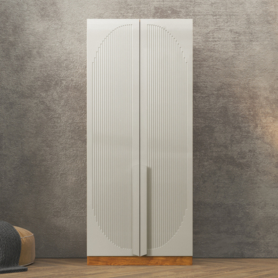 Шкаф Агератум МДФ двухсекционный Лайн флай (0,27) А10029 матовая - Орех Экко 9459  90*60*220