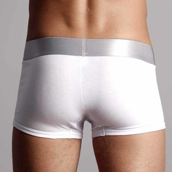 Мужские трусы Calvin Klein MEN белые с голубыми буквами