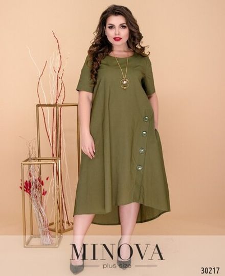 Платье 8606-хаки Minova Фото 2