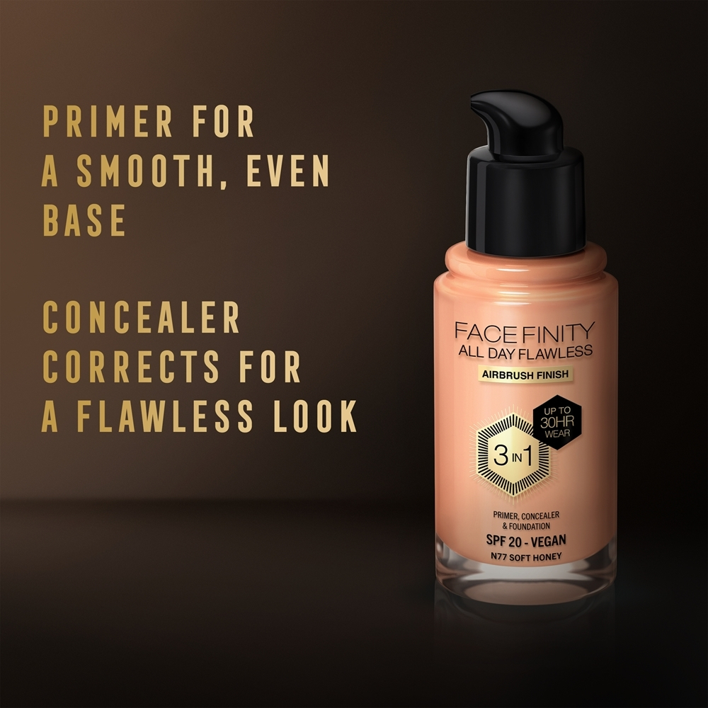 Max Factor Facefinity All Day Flawless - Долговечная тональная основа SPF 20, 30 ml
