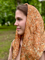 Шелковый платок «пески Калахари», экопринт