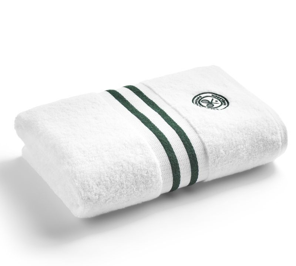 Теннисное полотенце Wimbledon Baseline Towel Set - white/green