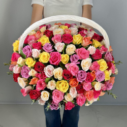 Корзина с розами