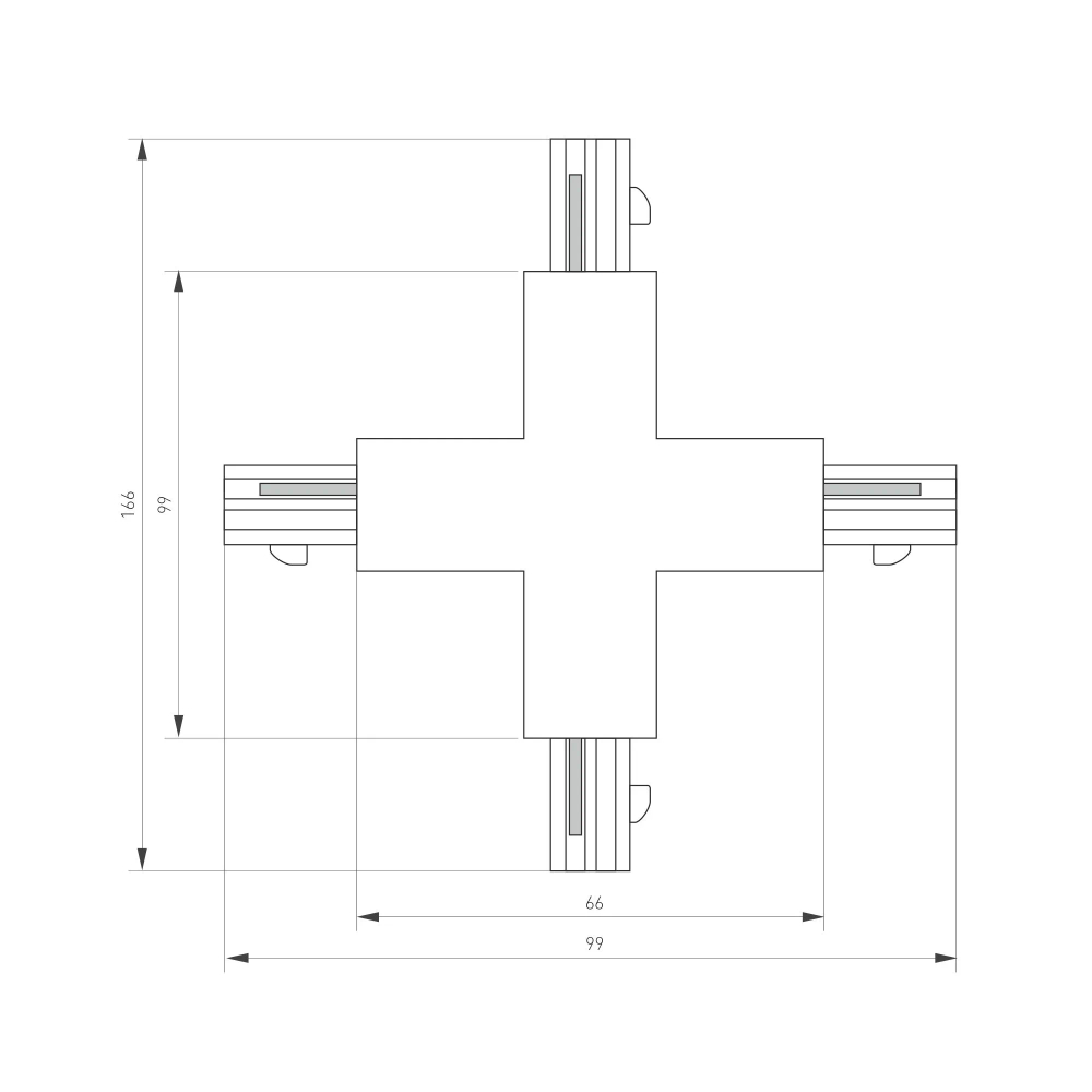 Коннектор крестовой LGD-4TR-CON-X-WH (C) (Arlight, IP20 Пластик, 3 года) 026142