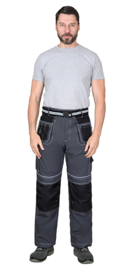 Брюки СИРИУС-ПРЕСТИЖ-Л темно-серый с черным