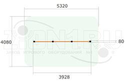 Турник уличный разноуровневый ВБ150-180-210 ВБ011 для спортивных площадок