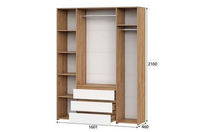 НЕКСТ 1 Спальня (Дуб Золотой/Белый)