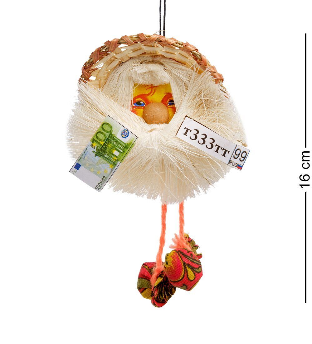 DO-018 Домовик подвеска в соломенной шляпе мал.